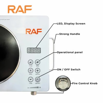 RAF Electric Stove & Infrared Cooker & Hot Plate R.8045 (WHITE)