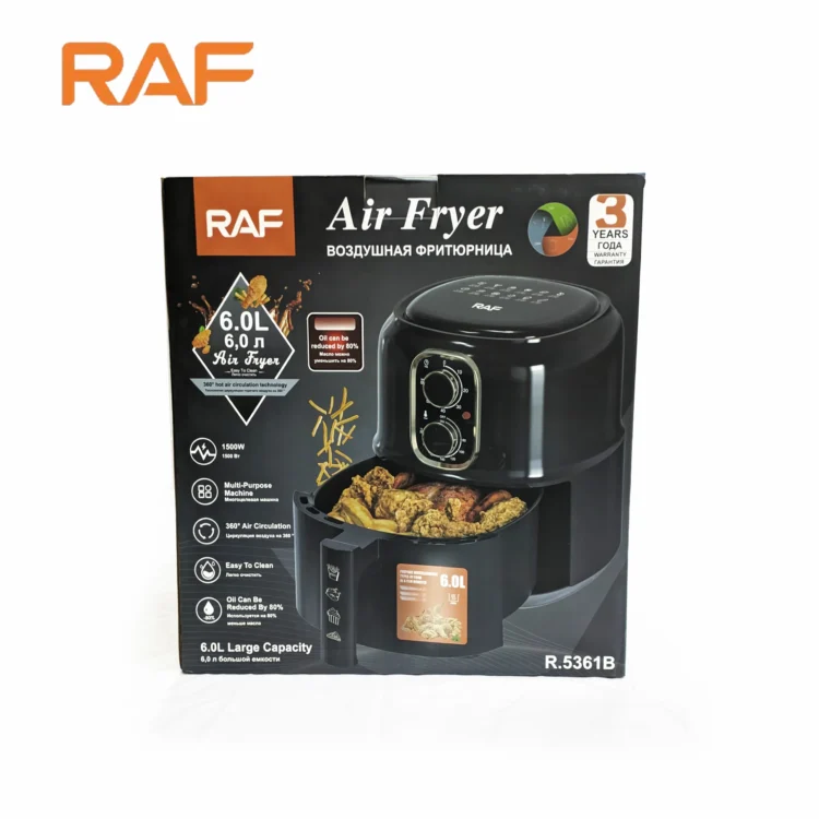 RAF Electric Air Fryer & Air Frying Machine R.5361 (Black)