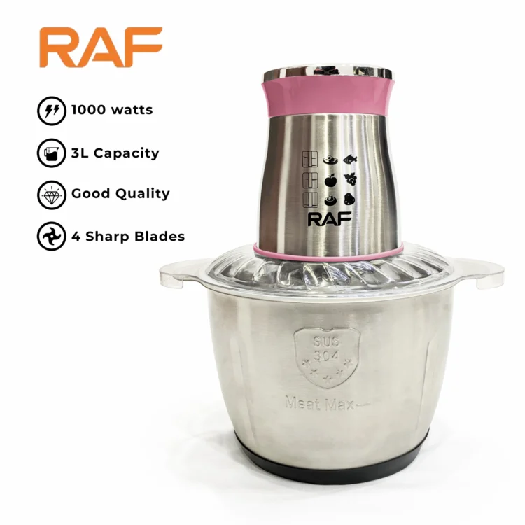 RAF Food Processor & Meat Chopper R.7030 3 Liter - 1000W (PINK)